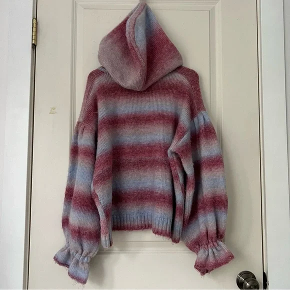 Something Navy Ombre Striped Hoodie in Blue Combo - Picture 8 of 9